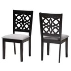 Set di sedie da pranzo Baxton Studio Abigail moderne in tessuto e legno