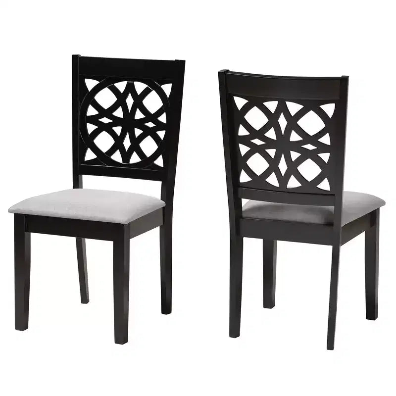 Set di sedie da pranzo Baxton Studio Abigail moderne in tessuto e legno