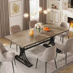Lantine Tavolo da pranzo rettangolare da 63 pollici per 4-6 persone, tavolo moderno per sala da pranzo, cucina, soggiorno