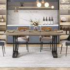 Lantine Tavolo da pranzo rettangolare da 63 pollici per 4-6 persone, tavolo moderno per sala da pranzo, cucina, soggiorno