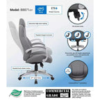 Boss Office Products Poltrona direzionale con braccioli a cerniera