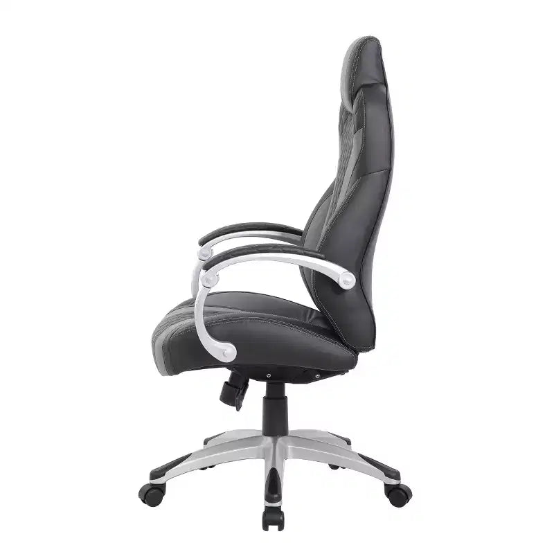 Boss Office Products Poltrona direzionale con braccioli a cerniera