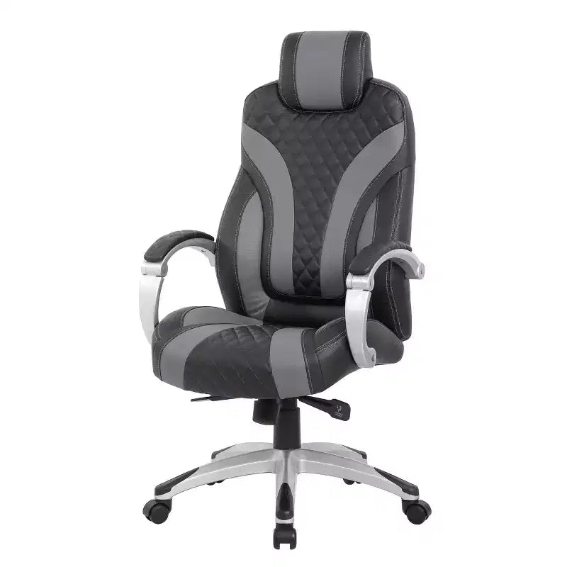 Boss Office Products Poltrona direzionale con braccioli a cerniera