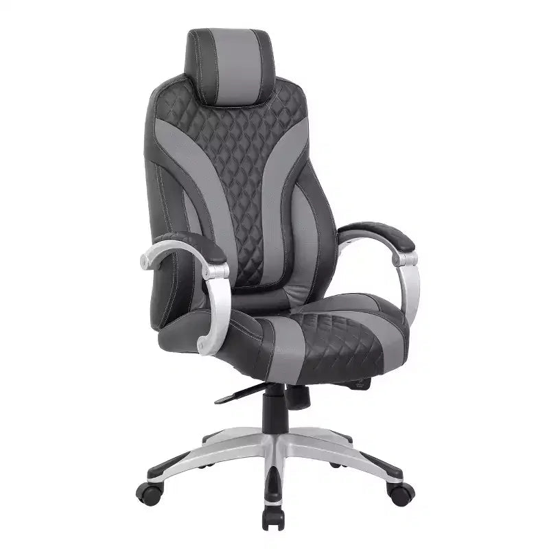 Boss Office Products Poltrona direzionale con braccioli a cerniera