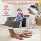 Costway Divano da Gioco Modulare per Bambini 8 Pezzi con Rivestimento Sfoderabile per Sala Giochi e Camera da Letto Interni Rosa/Grigio