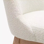 Sgabello da bar imbottito girevole WestinTrends 26, altezza bancone, crema