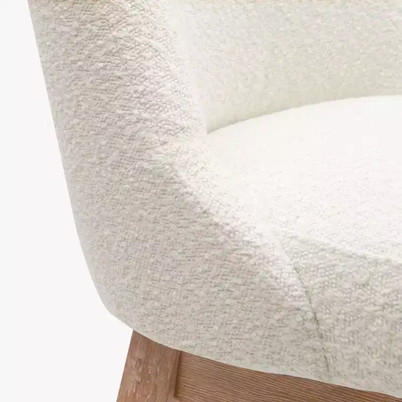 Sgabello da bar imbottito girevole WestinTrends 26, altezza bancone, crema