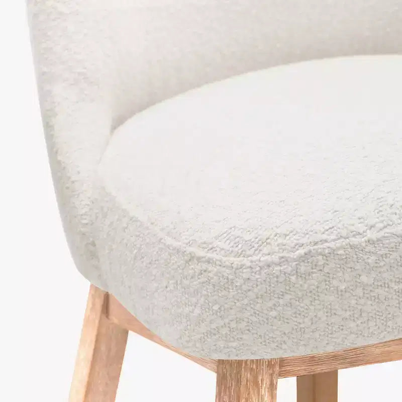 Sgabello da bar imbottito girevole WestinTrends 26, altezza bancone, crema