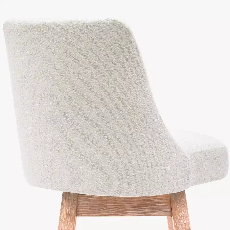 Sgabello da bar imbottito girevole WestinTrends 26, altezza bancone, crema