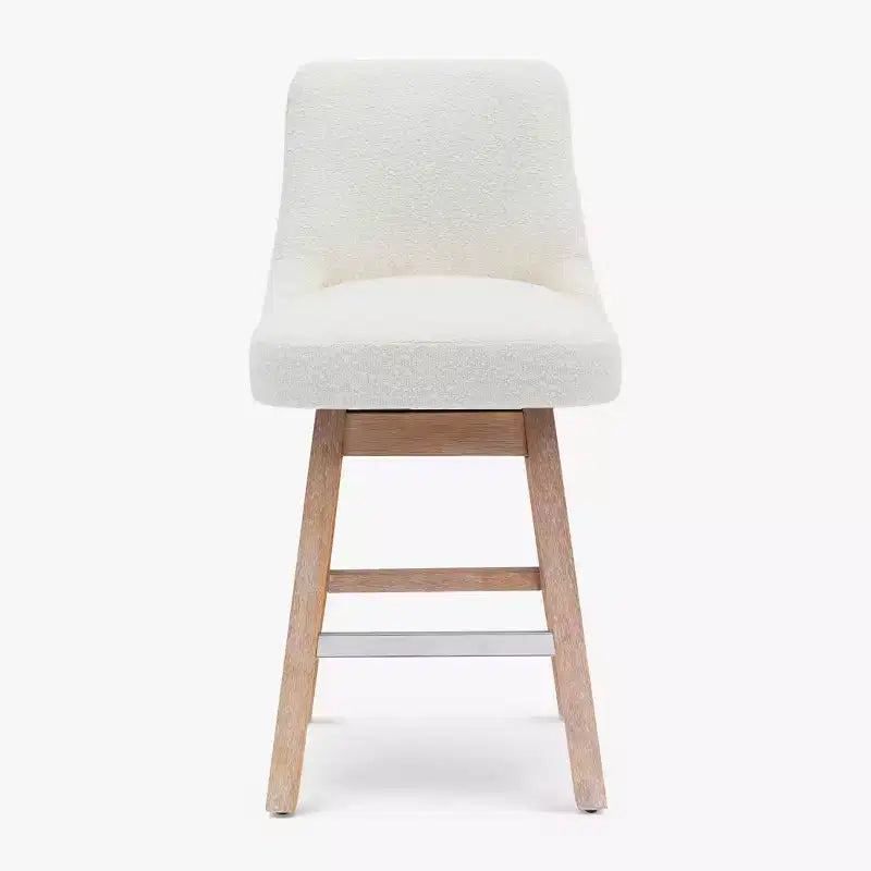 Sgabello da bar imbottito girevole WestinTrends 26, altezza bancone, crema