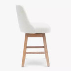 Sgabello da bar imbottito girevole WestinTrends 26, altezza bancone, crema