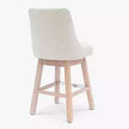 Sgabello da bar imbottito girevole WestinTrends 26, altezza bancone, crema