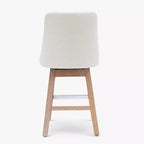 Sgabello da bar imbottito girevole WestinTrends 26, altezza bancone, crema