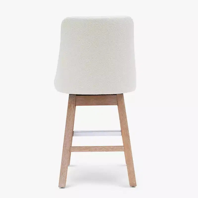 Sgabello da bar imbottito girevole WestinTrends 26, altezza bancone, crema