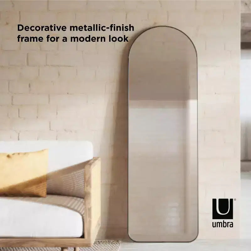Specchio decorativo da parete obliquo 20 x 62 Hubba ad arco - Umbra