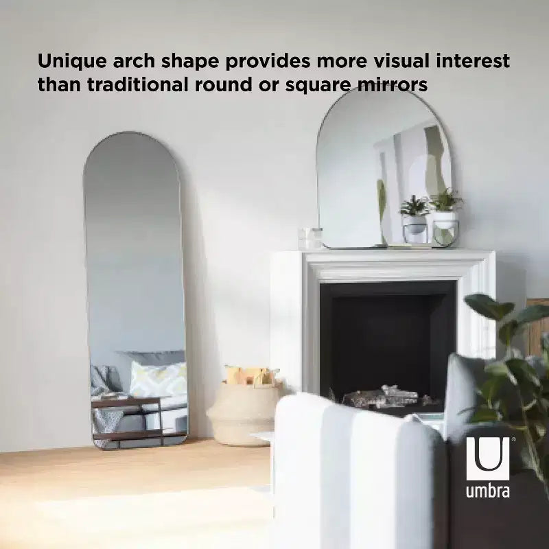 Specchio decorativo da parete obliquo 20 x 62 Hubba ad arco - Umbra