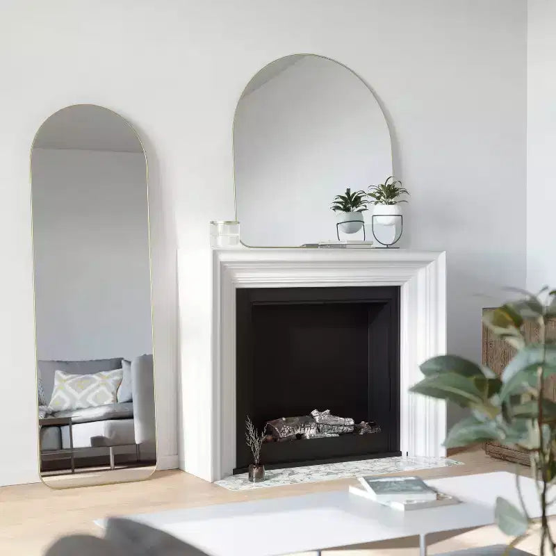 Specchio decorativo da parete obliquo 20 x 62 Hubba ad arco - Umbra