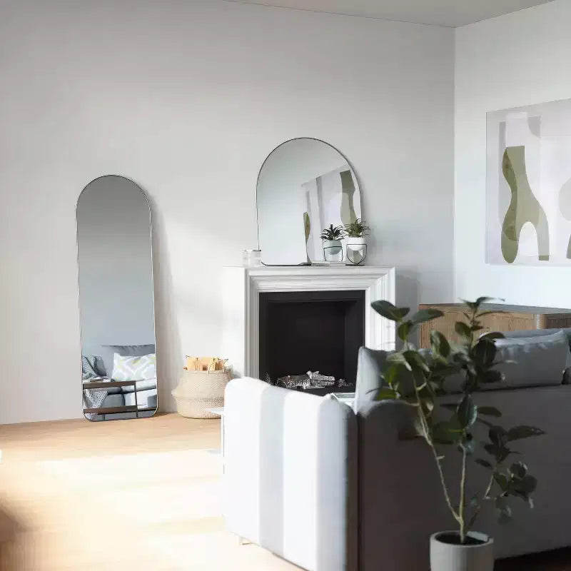 Specchio decorativo da parete obliquo 20 x 62 Hubba ad arco - Umbra