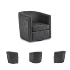 Signature Design by Ashley Poltrona Girevole Accent Brentlow, Nera Effetto Invecchiato