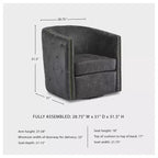 Signature Design by Ashley Poltrona Girevole Accent Brentlow, Nera Effetto Invecchiato