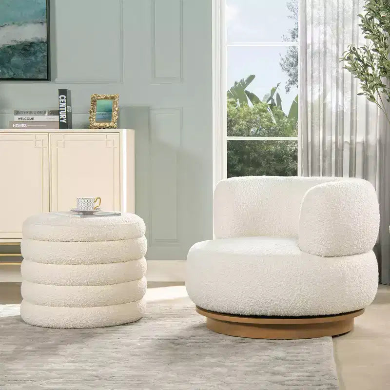 Jennifer Taylor Home Fuji Pouf Contenitore Rotondo Extra Large da 19 pollici