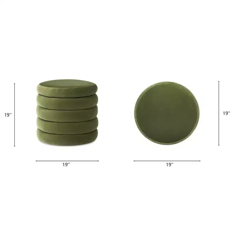 Jennifer Taylor Home Fuji Pouf Contenitore Rotondo Extra Large da 19 pollici