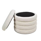 Jennifer Taylor Home Fuji Pouf Contenitore Rotondo Extra Large da 19 pollici