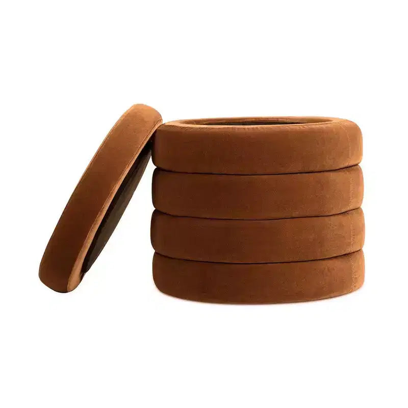 Jennifer Taylor Home Fuji Pouf Contenitore Rotondo Extra Large da 19 pollici