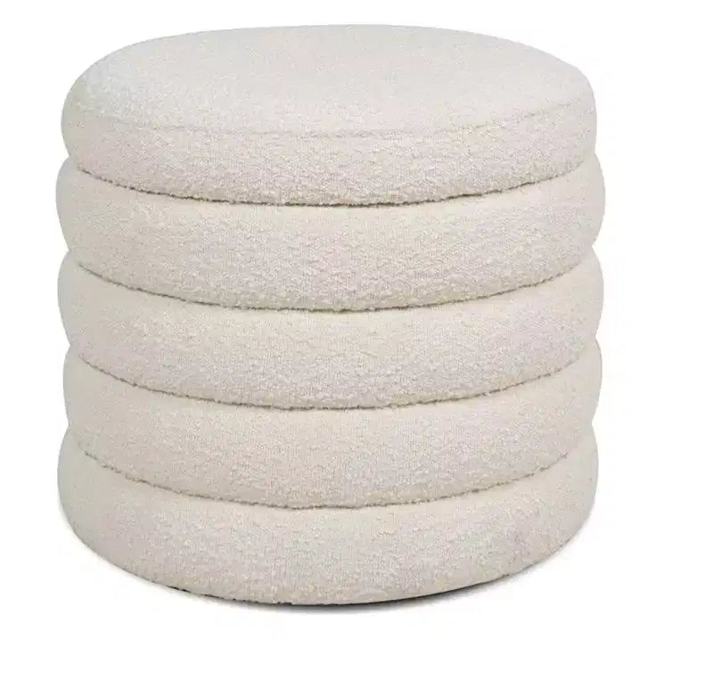 Jennifer Taylor Home Fuji Pouf Contenitore Rotondo Extra Large da 19 pollici
