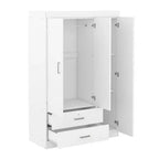 Armadio a 3 ante con ripiani e 2 cassetti, Guardaroba 4A - ModernLuxe
