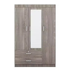 Armadio a 3 ante con ripiani e 2 cassetti, Guardaroba 4A - ModernLuxe
