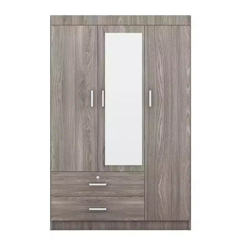 Armadio a 3 ante con ripiani e 2 cassetti, Guardaroba 4A - ModernLuxe