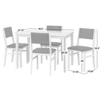 Set da pranzo rettangolare Adler da 5 pezzi - Buylateral