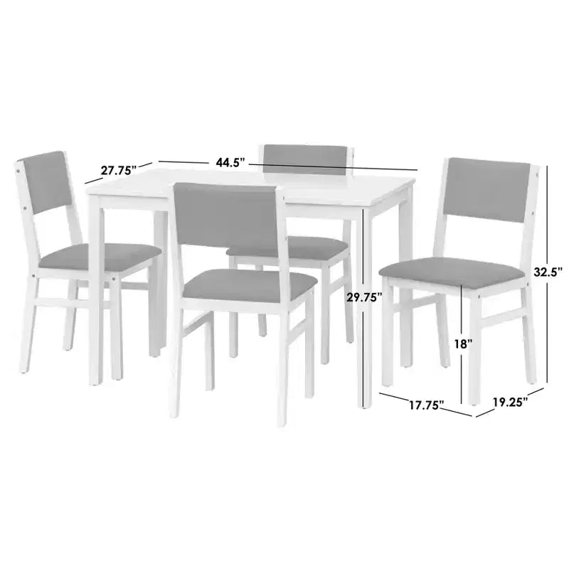 Set da pranzo rettangolare Adler da 5 pezzi - Buylateral