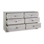 Cassettiera Signature Design by Ashley Casual Paxberry a 6 cassetti, finitura Whitewash