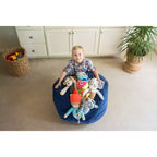 Creative QT Stuff 'n Sit Grande Copertura per Contenitore Pouf da 84 cm per Peluche e Giocattoli - Velluto a Coste Blu Royal