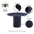 Set da pranzo rotondo Manhattan Comfort 7 pezzi 59.05" Hathaway e Jardin