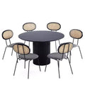 Set da pranzo rotondo Manhattan Comfort 7 pezzi 59.05" Hathaway e Jardin