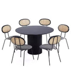 Set da pranzo rotondo Manhattan Comfort 7 pezzi 59.05" Hathaway e Jardin