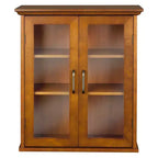 Pensile a 2 ante Teamson Home Avery con ripiani regolabili, maniglie in ottone anticato