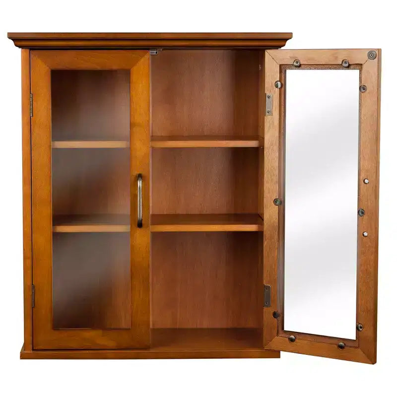 Pensile a 2 ante Teamson Home Avery con ripiani regolabili, maniglie in ottone anticato