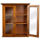 Pensile a 2 ante Teamson Home Avery con ripiani regolabili, maniglie in ottone anticato