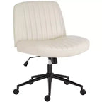 JIONJOY Criss Cross Chair Legged Office Desk Chair with Wheels| Beige