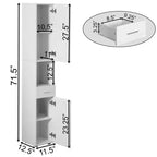 Basicwise 71.5 Mobiletto ad angolo con 2 ante, 1 cassetto, colonna bucato, perfetto per bagno, soggiorno, cucina o ufficio