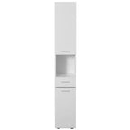 Basicwise 71.5 Mobiletto ad angolo con 2 ante, 1 cassetto, colonna bucato, perfetto per bagno, soggiorno, cucina o ufficio