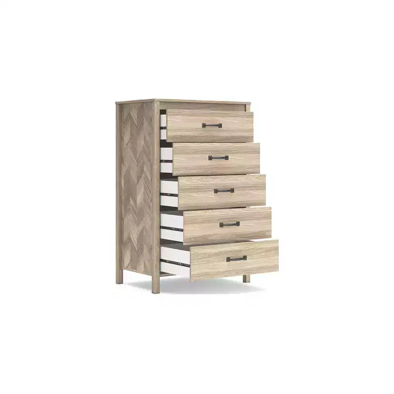 Cassettiera a 5 cassetti Signature Design by Ashley Socalle, marrone chiaro