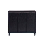 Mobiletto accentato Powell Kilbuck in legno massiccio con 3 ante e 2 ripiani regolabili