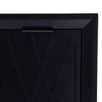 Mobiletto accentato Powell Kilbuck in legno massiccio con 3 ante e 2 ripiani regolabili