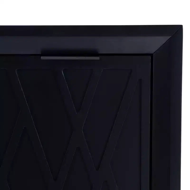 Mobiletto accentato Powell Kilbuck in legno massiccio con 3 ante e 2 ripiani regolabili