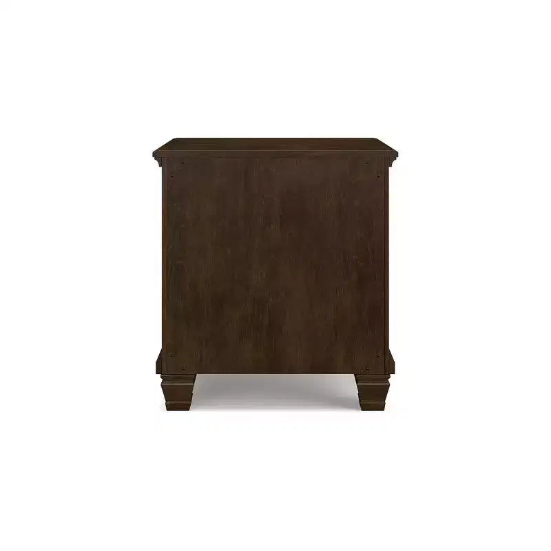 Comodino classico a 2 cassetti Signature Design by Ashley Danabrin per camera da letto, marrone scuro